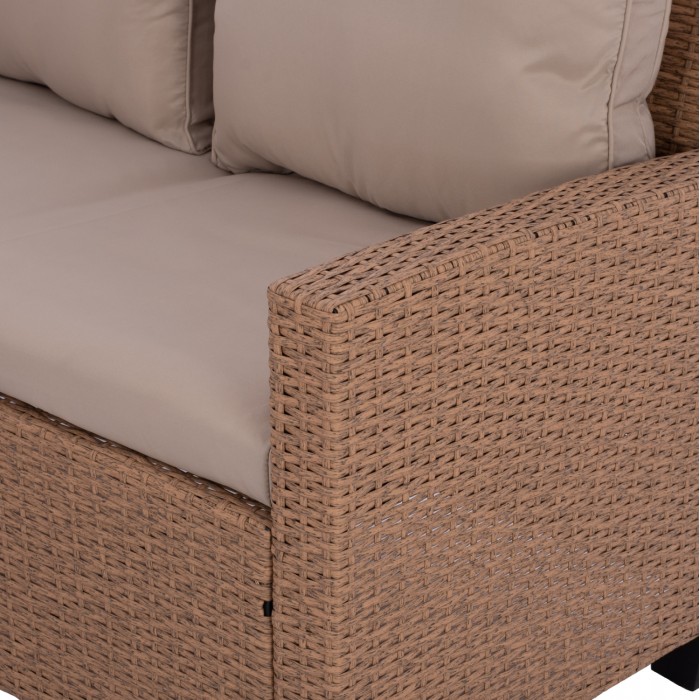 ΣΕΤ ΣΑΛΟΝΙ ΓΩΝΙΑ ΜΕ ΚΑΦΕ WICKER HM5756.02