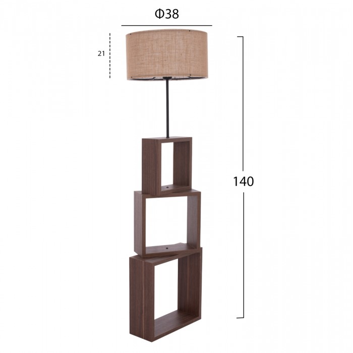 ΦΩΤΙΣΤΙΚΟ ΔΑΠΕΔΟΥ MDF ΦΥΣΙΚΟ HM7608.01 Φ38x140 εκ.