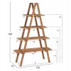 ΒΙΒΛΙΟΘΗΚΗ STAM HM7895 TEAK ΞΥΛΟ ΣΕ ΦΥΣΙΚΟ ΧΡΩΜΑ 120x33x180Y εκ.