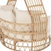 ΚΑΝΑΠΕΣ ΕΞΩΤ.ΧΩΡΟΥ ΣΤΡΟΓΓΥΛΟΣ MARJOM HM9765 ΦΥΣΙΚΟ RATTAN-ΕΚΡΟΥ ΥΦΑΣΜΑ Φ148x287Υεκ.