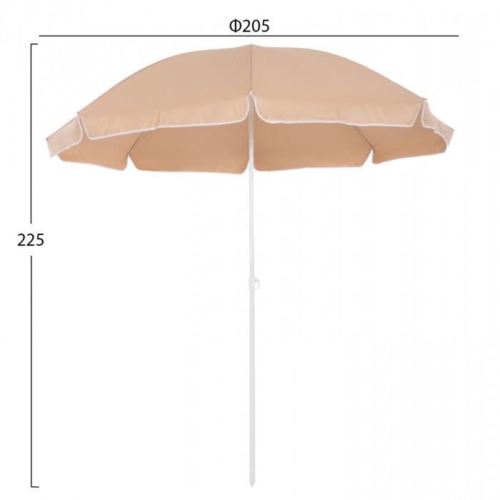 ΟΜΠΡΕΛΑ ΘΑΛΑΣΣΗΣ RANDALL 8 FIBERGLASS ΑΚΤΙΝΕΣ 2.00μ HM6015.04 MOKA