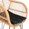 ΠΟΛΥΘΡΟΝΑ ΜΕ ΜΑΞΙΛΑΡΙ ΜΕΤΑΛΛΙΚΗ ALLEGRA HM5450.31 ΜΕ WICKER ΜΠΕΖ 58x59x82Υ