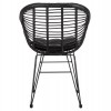 ΠΟΛΥΘΡΟΝΑ ΜΕ ΜΑΞΙΛΑΡΙ ΜΕΤΑΛΛΙΚΗ ALLEGRA HM5450.32 ΜΕ WICKER ΜΑΥΡΟ 58x59x82Υεκ.