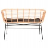 ΚΑΝΑΠΕΣ ALLEGRA HM6077 ΜΑΥΡΟ ΜΕΤΑΛΛΟ-ΜΠΕΖ ΣΥΝΘ.RATTAN 120x62x80Υεκ.