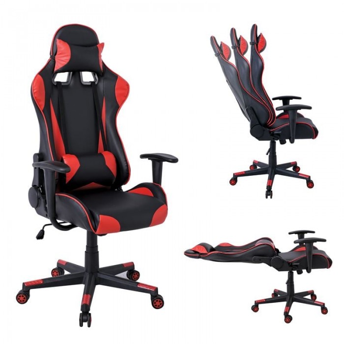 Καρέκλα gaming σε κόκκινο & μαύρο χρώμα