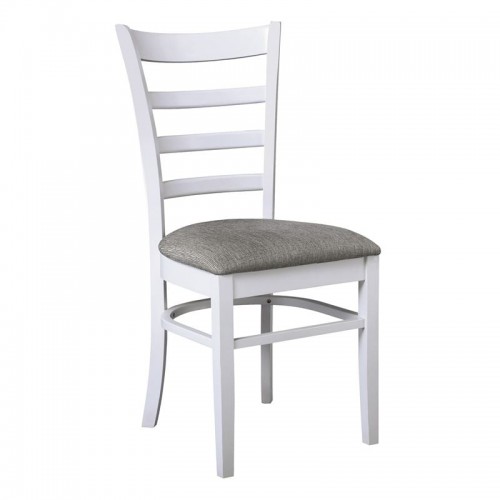 Καρέκλα Λευκή/Ύφ.Γκρι