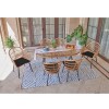 Dining Set (Τρ.160x95+2Πολ+4Καρ) Μετ.Μαύρο/Wicker Φυσικό, Μαξ.Μαύρο