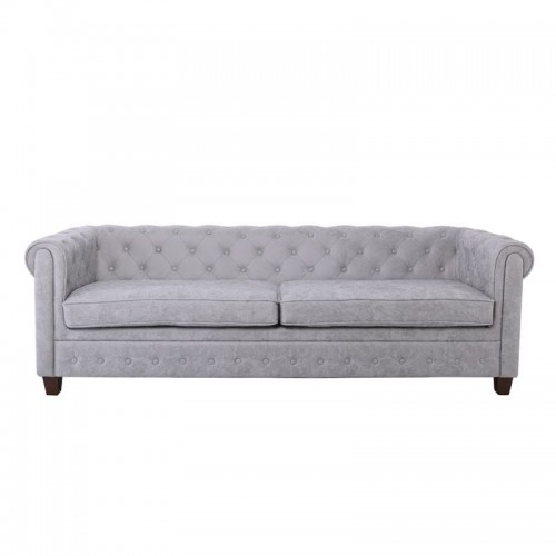 CHESTERFIELD Kαναπές 3θέσιος Ύφασμα Antique Γκρι 219x82x80cm