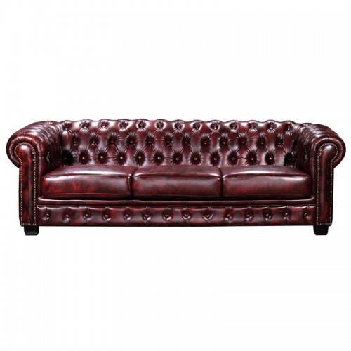 CHESTERFIELD-689 4-S Leather Antique Red