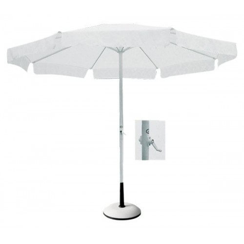 Στρογγυλή ομπρέλα με λευκό σκελετό Φ2m