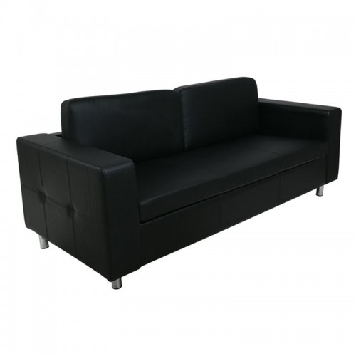 Τριθέσιος καναπές σε μαύρο χρώμα 199x85x82cm