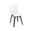 Καρέκλα τραπεζαρίας Mio PP brown glossy white