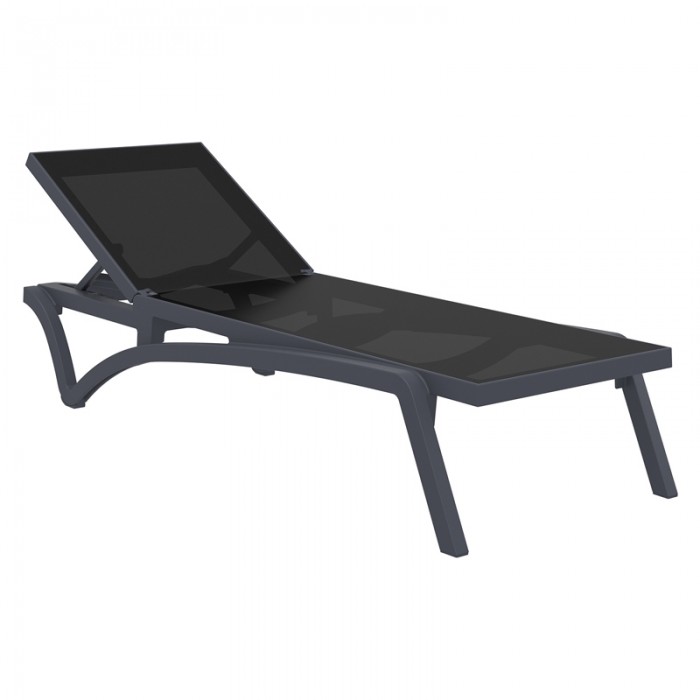 Ξαπλώστρα Pacific dark grey/black 193x68x35εκ