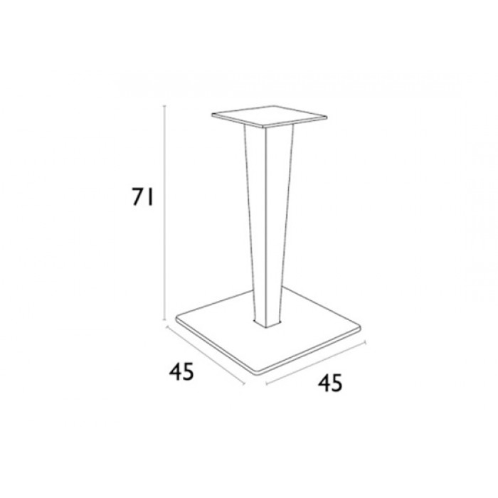 Βάση τραπεζιού Riva leg&base brown