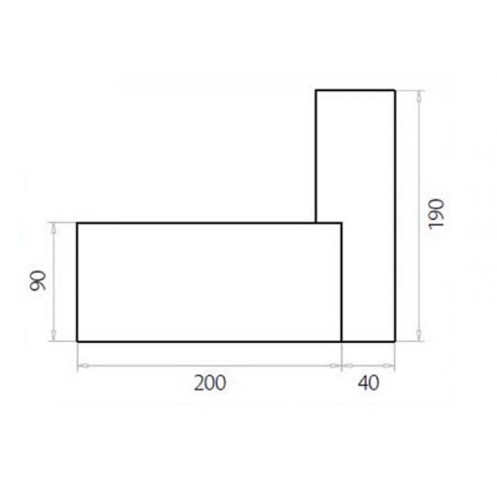 Γωνιακό γραφείο με γυάλινη επιφάνεια 240x190cm