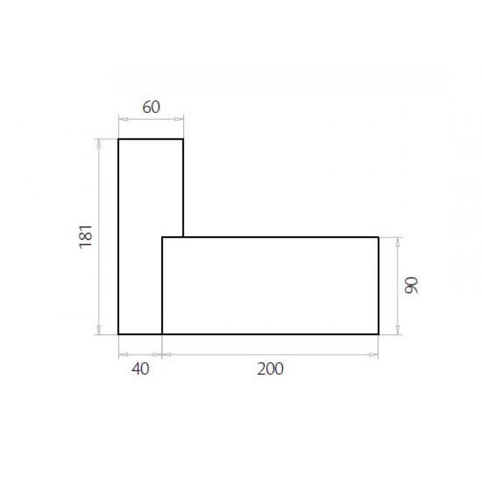 Γωνιακό γραφείο με γυάλινη επιφάνεια 240x181x60cm