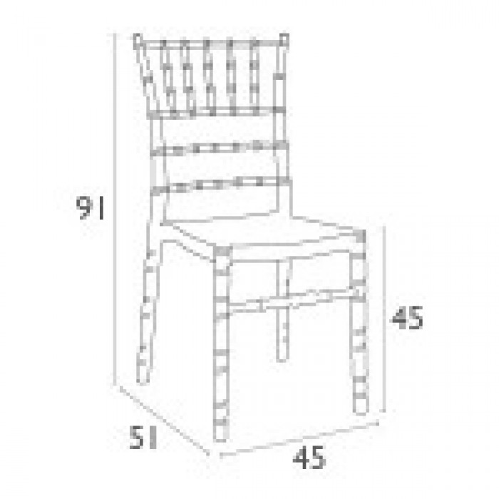 Καρέκλα Chiaviari amber transparent
